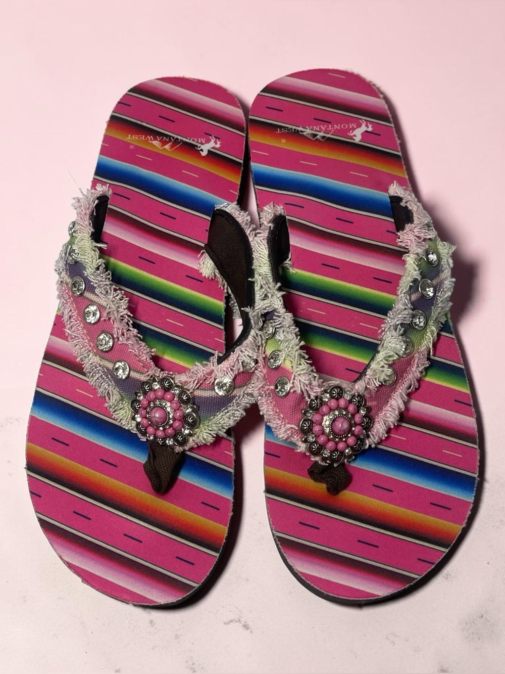 Montana West Medallion Sandals Women size 10